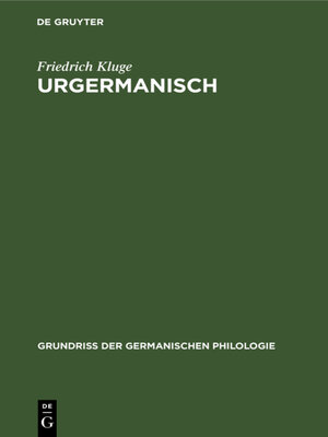 cover image of Urgermanisch